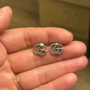 Gucci silver and black earrings